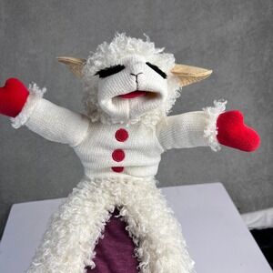 Aurora Lambchop Stuffed Animal Puppet Plush Toy Shari Lewis Vintage Show 16 in.